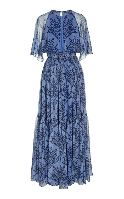 Short Sleeve Gown, Chiffon Shorts, Sleeve Gown, Silk Gown, Chiffon Gown, Romantic Dress, Gowns With Sleeves, Printed Silk, Black Cocktail Dress