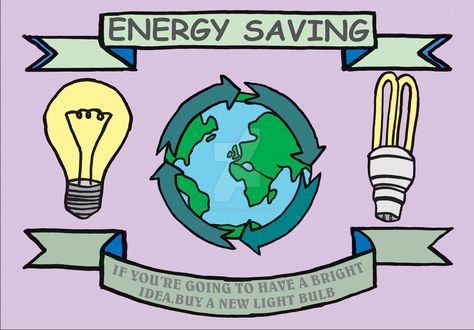 Energy saving poster by PURPLEDRAGON18131 Save Electricity Poster, Energy Conservation Poster, Save Energy Poster, Conservation Poster, Electricity Poster, Energy Poster, Conservation Activities, Make A Poster, Poster Science