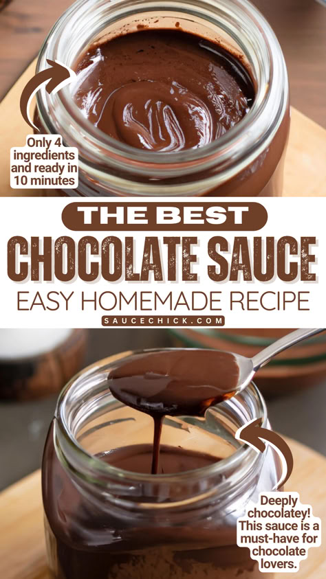 CHOCOLATE SAUCE RECIPE Simple Chocolate Sauce, Chocolate Sauce For Doughnut, Hardening Chocolate Sauce, Diy Chocolate Sauce, How To Make Chocolate Sauce, Diy Sauces Recipes, Chocolate Sauce For Cake, Easy Chocolate Sauce, Chocolate Sauce Recipe