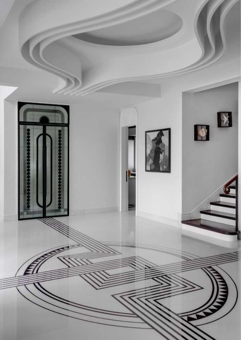 Trendy Ceiling Design, Ceiling Design Ideas, House Floor Design, Ceiling Design Modern, Foyer Design, Home Makeover, False Ceiling Design, False Ceiling, Floor Patterns