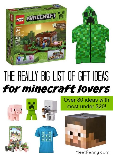 If you are looking for gift ideas for Minecraft lovers, this list of over 80 ideas is going to be tons of help! Minecraft Gift Ideas Diy, Minecraft Diy Gifts, Gifts For Minecraft Lovers, Minecraft Gift Ideas, Minecraft Gift Ideas In Game, Minecraft Printables Free Birthday Paper Crafts, Minecraft Birthday Giveaways, Minecraft Gifts, Minecraft Christmas