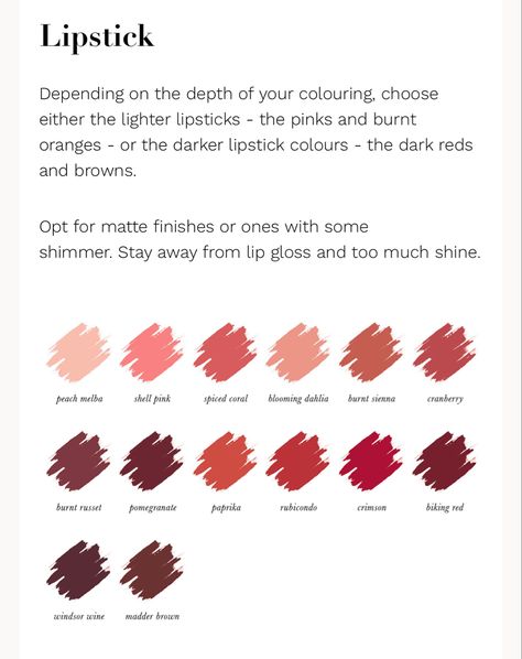 Deep Autumn Lipstick Colors, Dark Autumn Lipstick Colors, Dark Autumn Makeup Looks, Dark Autumn Lipstick, Autumn Lipstick Colors, Autumn Lipstick, Cottagecore Makeup, Deep Autumn Makeup, Dark Lipstick Colors