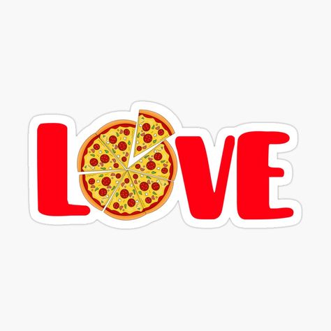 Love Pizza, Pizza Party, Cute Cartoon Wallpapers, Cartoon Wallpaper, Our Love, Cute Cartoon, Water Resistant, Sticker Design, Vinyl Sticker