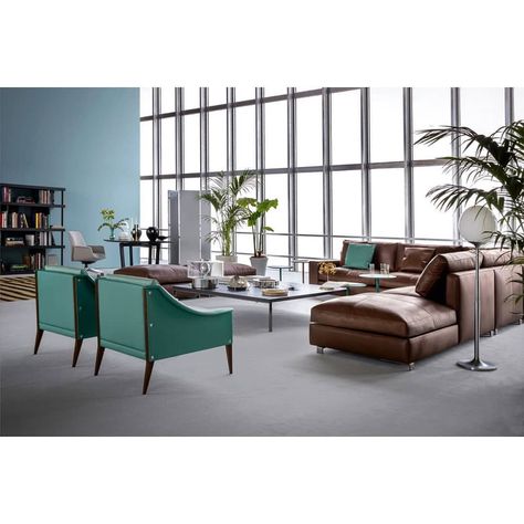 Poltrona Frau Group ME on Instagram: “Massimosistema is a sofa whose biggest strength is its simplicity. It's a perfect balance of clean, minimalist lines and comfortable seats.…” Italian Furniture Brands, Poltrona Frau, Study Furniture, Gio Ponti, Armchair Design, Italian Furniture, Leather Armchair, Modular Sofa, Small Furniture