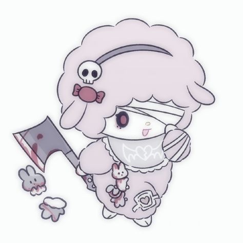 Goth Hello Kitty Pfp, Kawaii Skull Drawing, Gloomy Bear Matching Pfp, Mr Kitty Backrooms, Cutegore Art, My Sweet Piano Icon, Horror Hello Kitty, Dark Sanrio, Kuromi Wallpapers