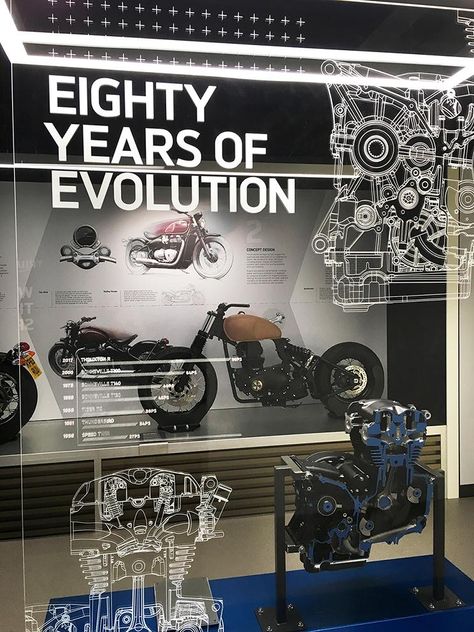 Triumph Motorcycles visitor experience at the Hinckley Factory near Leicester Motorcycle Showroom Design, Experience Architecture, Triumph Motorbikes, Stand Feria, Triumph Motorcycle, Museum Exhibition Design, Japanese Joinery, British Furniture, Car Museum