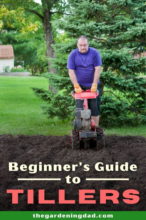 Learn about the 10 Best Garden Tillers with this Beginner's Guide to Tillers. This buyer's guide will teach you not only about the best tillers for your garden size, but also how to use them. #garden #gardening #tillers Plant Watering Hacks, Tiller Garden, Garden Tiller, Best Garden Tools, Grow Garden, Gardening Gear, Urban Farmer, Food Gardening, Plant Watering