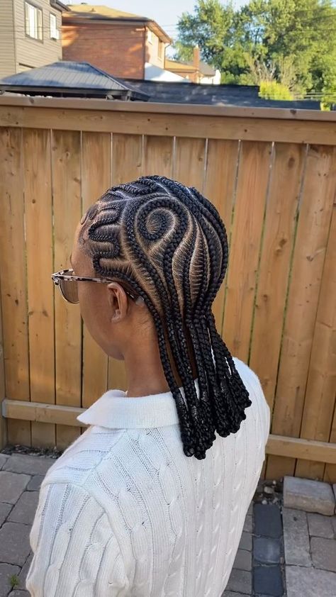 Click on the blog link for hair used and supplies needed.  . . . Cornrows ideas. Cornrows for black women. Cornrows braids. Cornrows styles. Designed Cornrows Braids, Two Row Cornrow Styles, Cornrow To The Back Hairstyles, Unique Fulani Braids, Quick Braided Styles For Black Women, Cornrows Styles For Black Women, Design Cornrows Braids, Short Cornrow Hairstyles, Trendy Hairstyles For Black Women