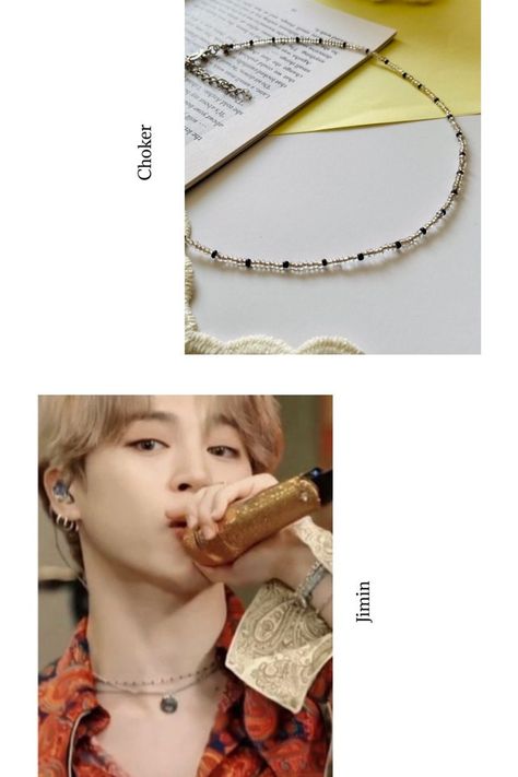 Excited to share this item from my #etsy shop: Beaded choker BTS Jimin inspired necklace | kpop jewelry | white beaded fringe trim | Park Jimin choker | korean style | Handmade choker #men #bohohippie #lobsterclaw #plasticresin #white #yes #people #round Korean Beads Necklace, Jimin Choker, Kpop Inspired Beaded Jewelry, Kpop Inspired Jewelry, Bts Jewellery, Bts Bracelets, Choker Men, Korean Jewellery, Kpop Jewelry