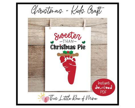 Reindeer Footprint, Christmas Handprint, Christmas Pie, Thumb Prints, Computer Paper, Footprint Art, Kid Craft, Holiday Printables, Merry Christmas Santa