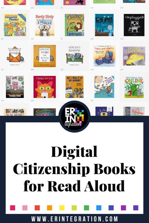 Digital Citizenship Bulletin Board, Elementary Technology Lessons, Digital Citizenship Posters, Media Literacy Lessons, Digital Citizenship Lessons, Librarian Ideas, Computer Science Lessons, Technology Lesson, Tech Lab