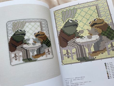 + ITEM DESCRIPTION + Paperback: 80 pages Publisher: Seibundo (2022)  by Noriko So Language: Japanese Book Weight: 274 Grams The book introduces cute cross stitch designs and patterns of Frog and Toad Stories. Frog and Toad Are Friends A LOST BUTTON A SWIM THE LETTER Frog and Toad Togethe A LIST THE GARDEN COOKIES DRAGONS AND GIANTS THE DREAM Frog and Toad All Year ICE CREAM CHRISTMAS EVE Days With Frog and Toad THE HAT SHIPPING INFORMATION All items will be shipped by registered method with a tracking number so your item will not get lost during this confusing time. Registered mail fee is already included in the basic postage. The combined shipping cost is automatically calculated as you add items in your cart. Thank you! Frog And Toad Cross Stitch, Japanese Cross Stitch Patterns, Cross Stitch Inspiration, Cross Stitch Crafts, Toad Cross Stitch, Toad And Frog, Frog And Toad Are Friends, Frog Cross Stitch Pattern, Frog Knitting