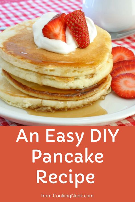 A fantastic easy pancake recipe. Pancake Batter Recipe, Basic Pancake Recipe, Morning Glory Muffins Recipe, Sugar Free Pancakes, Easy Pancake Recipe, Easy Pancakes, Pancake Mix Recipe, Basic Pancakes, Homemade Pancake Mix