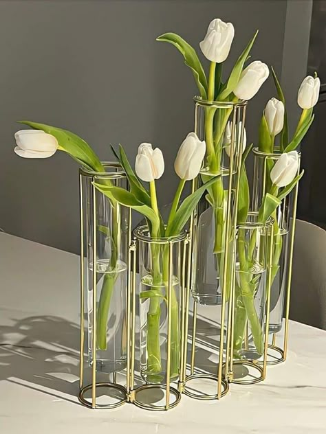 Real Tulips, Tulip Flower Bouquet, Artificial Tulips, Nothing But Flowers, Cute Bedroom Decor, Tulip Flower, Flower Therapy, White Tulips, Cute Room Decor