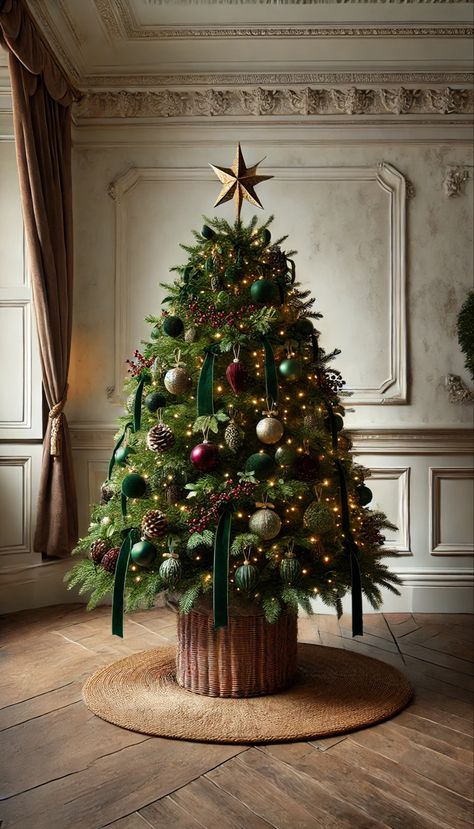 Christmas Tree Ideas Burgundy, Burgundy Christmas Tree, Burgundy Christmas, Purple Christmas Tree, Purple Christmas, Green Christmas Tree, Christmas Tree Ideas, Green Christmas, Winter Christmas