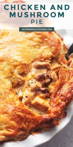 Pot Pie Puff Pastry Recipe, Savory Pot Pie, Chicken Pie Pot Recipe, Chicken Cheese Pie, Chicken And Mushroom Pot Pie Recipe, Chicken Pies Recipes Easy, Savoury Pie Filling Recipes, Healthy Chicken Pie Recipe, Creamy Chicken And Mushroom Pie