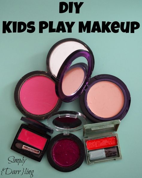 DIY Kids Play Makeup - turn your old makeup containers into a fun toy! Diy Kids Play, Pretend Makeup, Play Makeup, Makeup Containers, Old Makeup, Diy Kids Toys, Kids Makeup, Toddler Fun, Dramatic Play