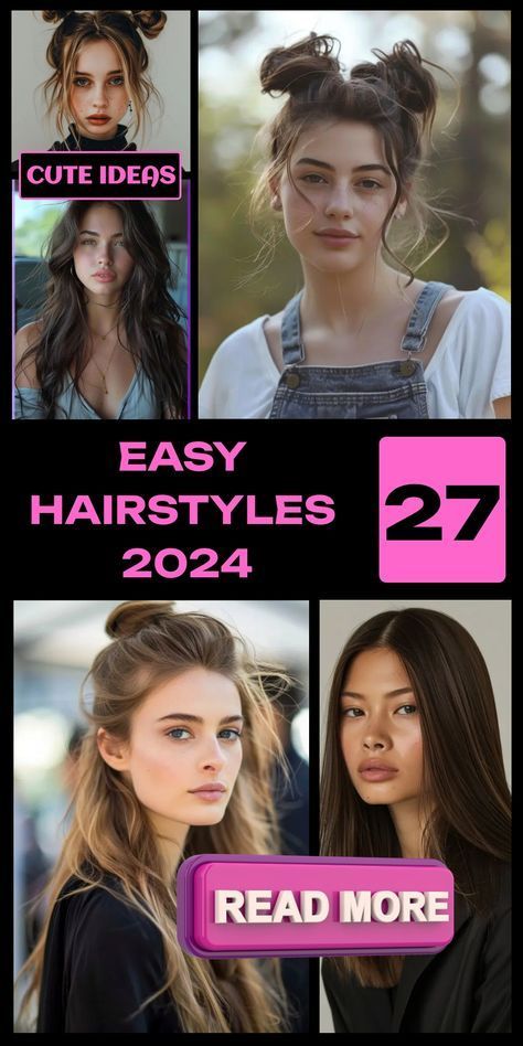 Easy Hairstyles For Work Medium, Third Day Hairstyles, Hairdos For Straight Hair, Curly To Straight, Quick And Easy Hairstyles, Styles For Long Hair, Straight Hairstyles Medium, Hairstyles 2024, Cute Looks