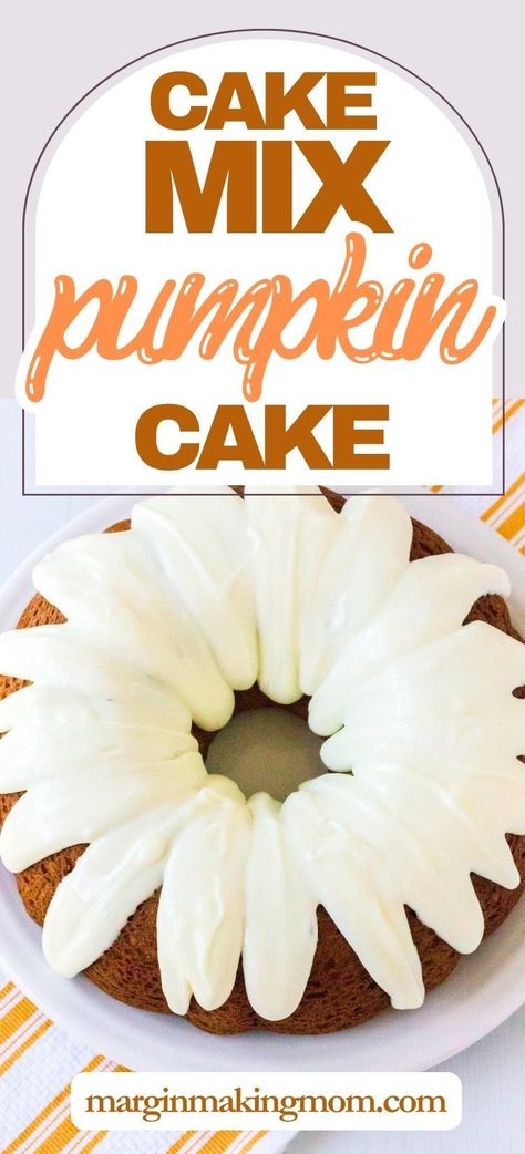 It doesn't get much easier than this delicious pumpkin spice bundt cake made from a cake mix! It's a simple yet stunning dessert, and it tastes even better than it looks. Perfect for fall, and it makes a lovely Thanksgiving dessert, too. Nothing Bundt Pumpkin Spice Cake, Easy Pumpkin Bundt Cake Recipes, Nothing Bundt Cake Pumpkin Spice Copycat, Pumpkin Bundt Cake With Cream Cheese, Pumpkin Cake With Yellow Cake Mix Simple, Thanksgiving Bundt Cake Recipes, Cake Mix Pumpkin Bundt Cake, Cake Mix Bundt Cake Recipes Easy, Pumpkin Bundt Cake With Box Cake