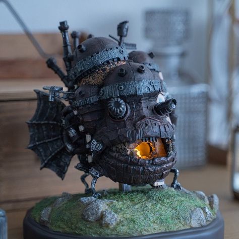 Buy Original Ghibli Studio Howl's Moving Castle Light up Online in India - Etsy 3d Printed Studio Ghibli, Studio Ghibli Figurine, Studio Ghibli Furniture, Howls Moving Castle Themed Wedding, Studio Ghibli Figures, Howls Moving Castle Room Decor, Ghibli Figurine, Studio Ghibli Interior, Studio Ghibli Inspired Room