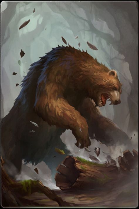 Dire bear Dire Bear, Pathfinder Rpg Characters, Wild Shape, D D Monsters, Heroic Fantasy, Dnd Monsters, Bear Art, Animal Companions, 판타지 아트