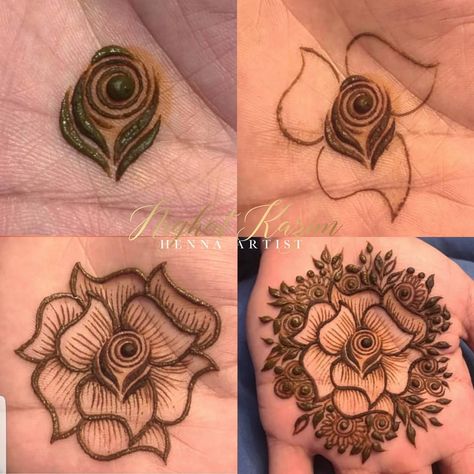 Going back to old designs redeveloping and improving them, then incorporating them in to new designs is what I enjoy most. This was an… Mehndi Designs Step By Step, Mehndi Design Step By Step, Rose Mehndi Design, Wedding Mehndi Design, Best Mehndi Design, Mehndi Design Arabic, Henna Candle, Round Mehndi Design, Khafif Mehndi