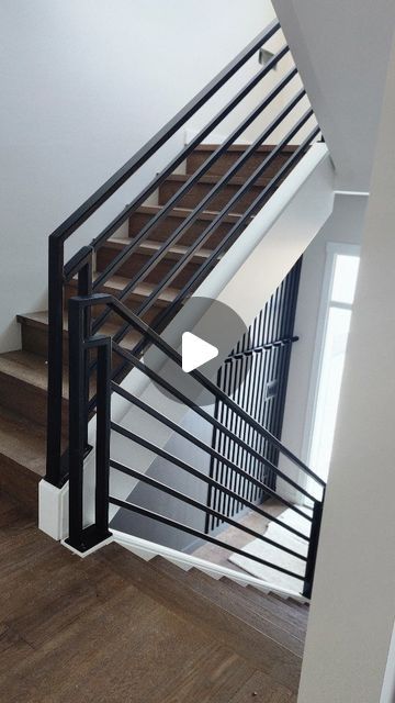 How To Build A Railing For Stairs, Stairs Iron Railing Design, Stair Case Hand Rail Design Wooden, Simple Metal Stair Railing, Stairs Railing Design Modern, Stair Case Designs Interiors, Ms Railing Design For Staircase, Simple Railing Design, Simple Stairs Design