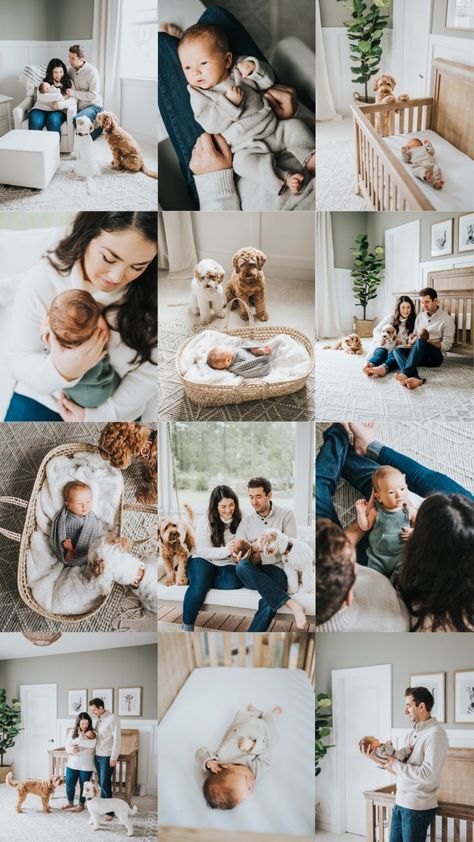 Photoshoot In Nursery, Newborn Family Pictures Inside, Family And Newborn Photoshoot, Newborn Sessions At Home, Couple Newborn Pictures, I’m Home Lifestyle Newborn, Newborn Photography In Crib, Newborn Family Home Photoshoot, How To Do A Newborn Photoshoot At Home