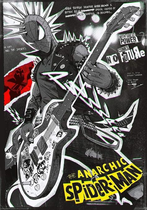 Spiderman Poster, All Spiderman, Spider Punk, Image Spiderman, Punk Poster, Arte Punk, Spiderman Artwork, Spider Art, Punk Art