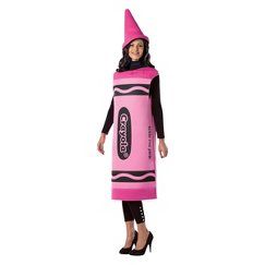 Women's Crayola - Tickle Me Pink Crayon Costume Crayon Costume, Pink Crayon, Black Halloween Dress, Pink Costume, Teachers Halloween, Crayola Crayons, 10 Funniest, Costume Collection, Dress Halloween Costume