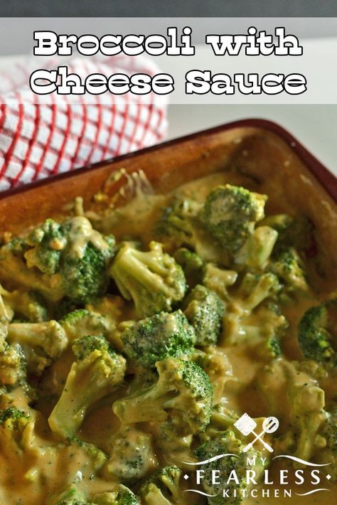 Broccoli with Cheese Sauce from My Fearless Kitchen. This recipe for Broccoli with Cheese Sauce is creamy, comforting, and so yummy! Use frozen broccoli to make it even easier, and it's a snap to make any time. Broccoli Cheese Crockpot, Broccoli With Cheese Sauce, Brocoli And Cheese, Frozen Broccoli Recipes, Broccoli With Cheese, Sauce For Broccoli, Broccoli And Cheese Recipe, Recipe For Broccoli, Cheese Sauce For Broccoli