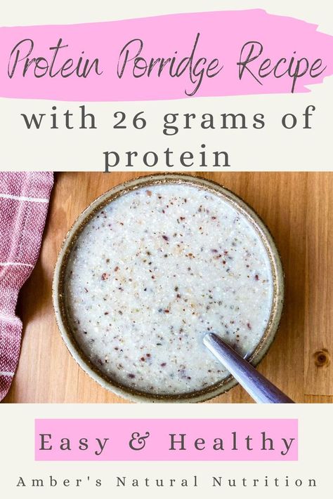 The high protein porridge recipe with 26 grams of protein per serve is made with quick oats mixed with seeds for extra protein and the essential omega three fats that are incredibly healthy for the body and crucial for brain health, fatty liver, weight loss, and many other vital functions. I added collagen powder for extra protein content and the essential amino acids to help increase the protein content of this high protein porridge. High Protein Porridge, High Protein Oatmeal, Oatmeal With Almond Milk, Protein Porridge, Breakfast Porridge, Protein Oatmeal, Extra Protein, Porridge Recipes, Collagen Powder