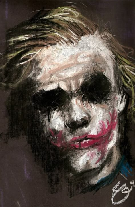 Heath Ledger's Joker - The Dark Knight (2008) Joker Painting, Joker Artwork, Heath Ledger Joker, Creation Art, Joker Wallpapers, Joker Art, Im Batman, Batman Joker, Joker And Harley Quinn