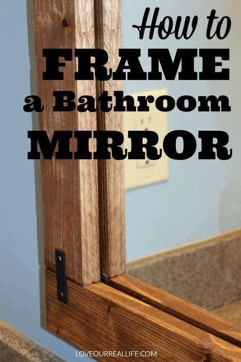 Do It Yourself Decoration, Fancy Mirrors, Builder Grade, Diy Bathroom Remodel, Rustic Frames, Budget Bathroom, Trendy Bathroom, Simple Bathroom, Shower Design