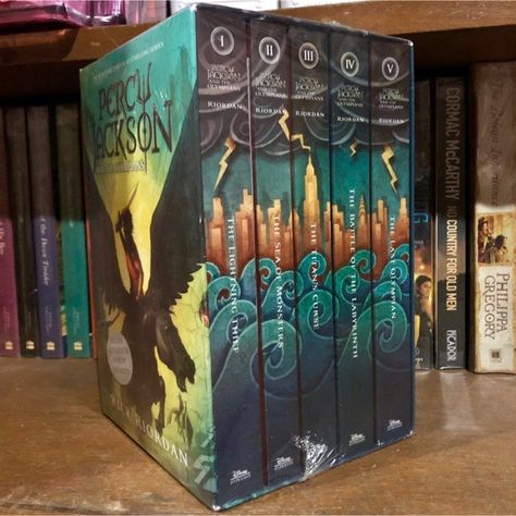 Set of books Percy Jackson Percy Jackson Book Set, The Lost Hero, Philippa Gregory, The Last Olympian, Mystery Genre, Sea Of Monsters, Adventure Quest, Tolkien Books, The Lightning Thief