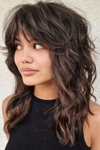 If you're in search of a hairstyle that's effortlessly chic, low-maintenance, and utterly cool for the scorching days ahead, look no further than the edgy shag haircut. In this carefully picked compilation, I've rounded up 15 edgy shag haircuts that are sure to ignite your inner rockstar. 70s Hair Rockstar, Long Shag No Bangs Haircut, Shag On Round Face, Female Shag Haircut, Medium Long Shag, Rocker Haircuts For Women, Rock Haircut For Women, Rocker Shag Haircut, Asian Shag Haircut