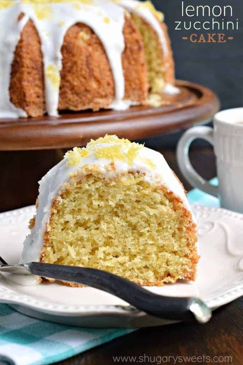 Lemon Zucchini Cake, Garden Zucchini, Zucchini Cakes Recipe, Fig Cake, Buckwheat Cake, Lemon Zucchini, Chocolate Zucchini Cake, Dessert Breakfast, Shugary Sweets