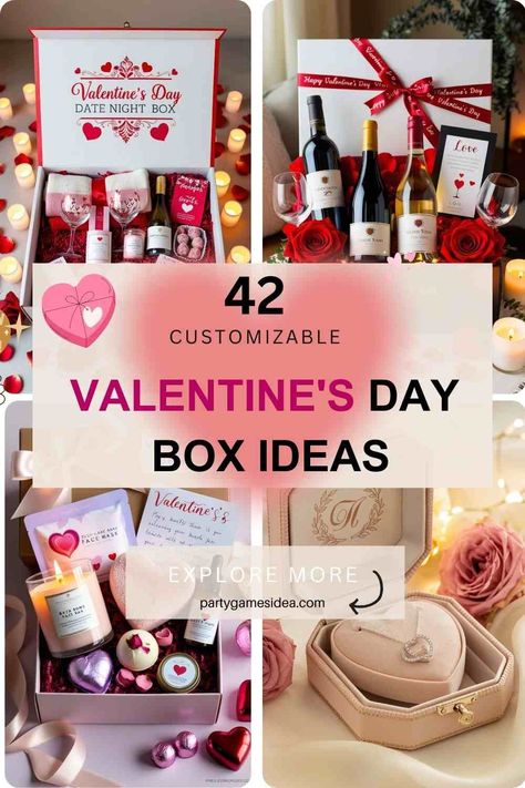 Valentine's Day Box Ideas are a delightful and creative way to express love and affection on one of the most romantic days of the year. Valentine’s Day Box For Best Friend, Explosion Box Ideas Valentines, Valentine Gift Bag Ideas, Valentines Day Treat Box Ideas, Valentine Box Ideas For Adults, Valentine’s Day Boxes, Valentines Gift Box Ideas, Valentine Treat Boxes Ideas, Valentines Basket Ideas