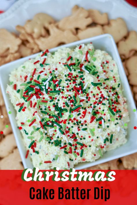 Funfetti Dip With Vanilla Pudding, Christmas Funfetti Dip, Christmas Cake Dip Recipe, Cake Mix Dip Funfetti, Cake Batter Dip Funfetti, Cake Mix Dip Recipes, Christmas Desert Dips, Melted Snowman Dip, Cake Dip Funfetti