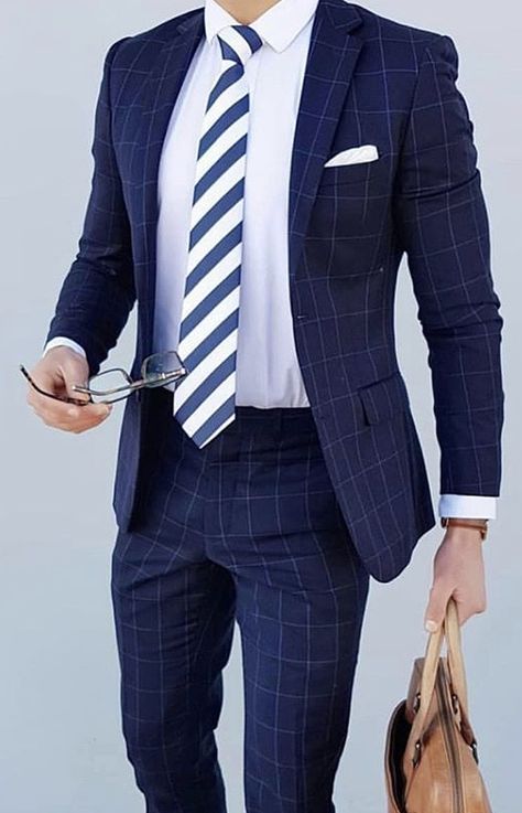 Plaid Wedding Suit, Royal Blue Tuxedo, Plaid Wedding, Terno Slim, Blue Tuxedo, Men's Business Outfits, Der Gentleman, Pieces Men, Suits Men