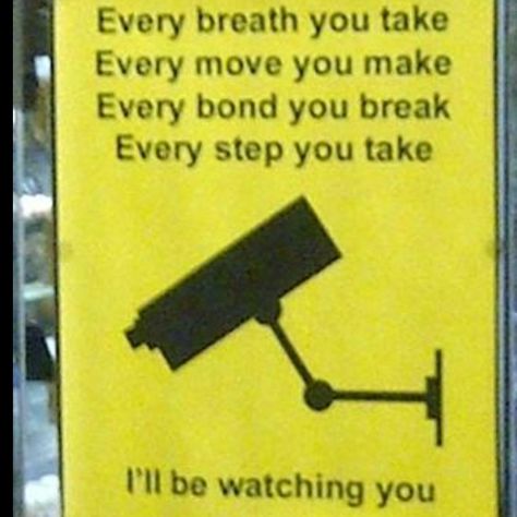 Security Camera. I've seen a sign like this before! Gadgets Electronics, Every Step You Take, Funny Signs, Bones Funny, Tech Gadgets, Big Brother, Puns, Funny Pictures, Funny Quotes