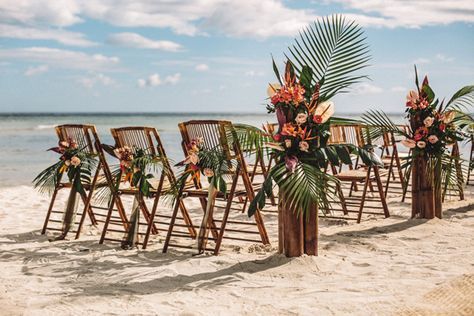 Beach Celebration, Wedding By The Sea, Tropical Wedding Theme, Tropical Wedding Decor, Tropical Wedding Inspiration, Bride And Breakfast, Beach Wedding Reception, Tropical Beach Wedding, Beautiful Beach Pictures