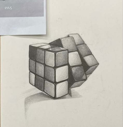 Value In Art Drawings, Drawing Objects Ideas, 3d Art Sketch, Realistic Sketches Objects, Object Study Drawing, Simple Object Drawing, 3d Composition Drawing, Simple Objects To Draw, Drawing Ideas Objects