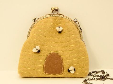 Felt Bees, Bee Purse, Bee Sweet, Pushing Daisies, Buzzy Bee, Buzz Bee, Bee Skep, I Love Bees, Bee Creative