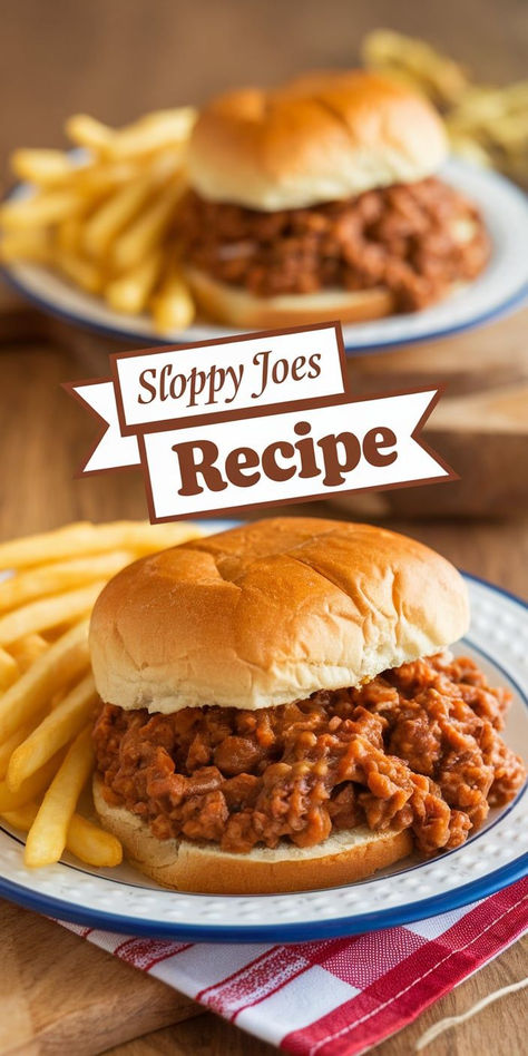 Get ready for the ultimate comfort food with this Sloppy Joes recipe! A rich, flavorful meat mixture served on a warm bun—quick, easy, and always a crowd-pleaser. Best Sloppy Joes Ever Recipe, Sloppy Joe Recipe With Tomato Sauce, How To Make Sloppy Joes, Easy Sloppy Joe Recipe 3 Ingredients, Easy Sloppy Joes Recipe Simple, Sloppy Joe’s, Sloppy Joe Recipes, Old Fashioned Sloppy Joe Recipe, Cheeseburger Sloppy Joes