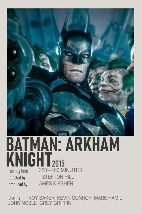 Video Game Polaroid Poster, Batman Arkham Games, Arkham Games, Poster Polaroid, Blur Band, Game Wall, Polaroid Posters, Movie Card, Aesthetic Posters