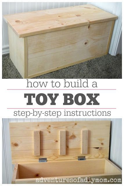 Toy Box Plans, Wood Toy Box, Wooden Toy Boxes, Wood Projects For Kids, Wood Projects For Beginners, Wood Projects That Sell, Diy Holz, Wooden Projects, Diy Furniture Projects