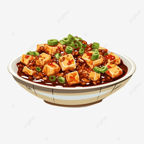 an authentic adventure in mapo tofu mastery mapo tofu china food transparent png Tofu Drawing, Tofu Illustration, Food Transparent, Homemade Cookbook, Daily Crafts, Emoji Iphone, Mapo Tofu, China Food, Transparent Image