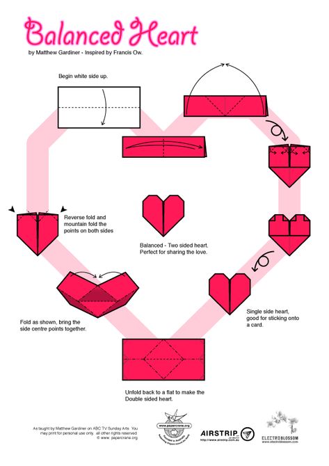 Heart Shape Easy Origami Instructions - http://www.ikuzoorigami.com/heart-shape-easy-origami-instructions/ Money Origami Heart, Origami Hearts, Origami Star Box, Creative Origami, Origami Diagrams, Origami Envelope, Origami For Beginners, Origami Dragon, Origami Fish