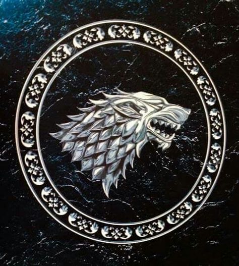 Game of Thrones exhibit - Stark sigil. House Of Stark Logo, Game Of Thrones House Sigils, House Stark Sigil, Game Of Thrones Sigils, Stark Sigil, A Game Of Thrones, Robb Stark, Old King, House Games